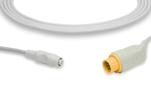 Invasive blood pressure (IBP) adapter cable, a medical device accessory used to connect IBP transducers to patient monitors