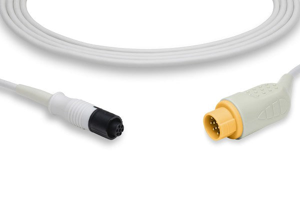 Invasive Blood Pressure (IBP) adapter cable, a medical accessory used to connect an IBP sensor to a patient monitor