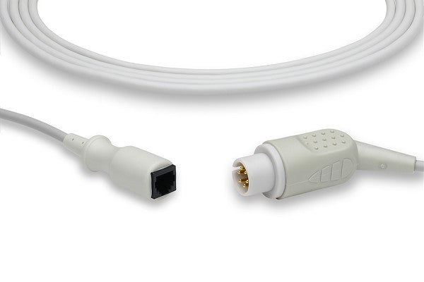 AAMI-compatible invasive blood pressure (IBP) adapter cable, used to connect a medical monitor to a disposable IBP transducer