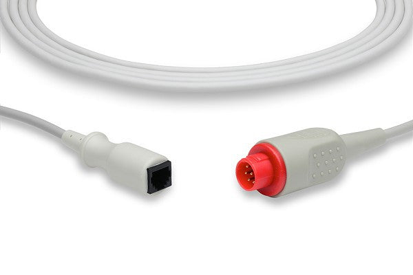 Invasive Blood Pressure (IBP) adapter cable, a type of medical cable used to connect a pressure transducer to a patient monitor