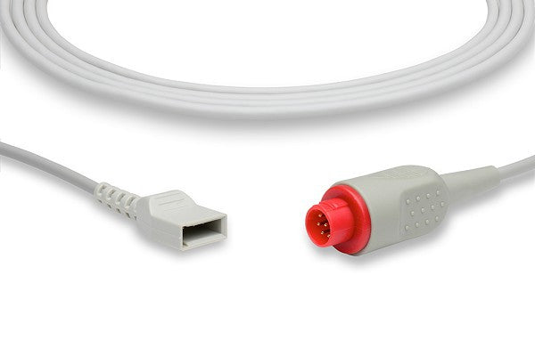 Medical Invasive Blood Pressure (IBP) adapter cable used to connect a patient monitor to a pressure transducer