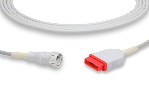 Invasive Blood Pressure (IBP) adapter cable, a medical device used to connect a pressure transducer to a patient monitor