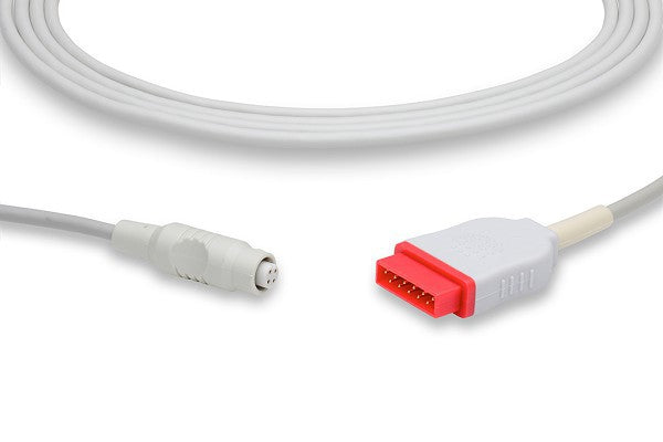 Medical Invasive Blood Pressure (IBP) adapter cable, used to connect invasive pressure transducers to patient monitors