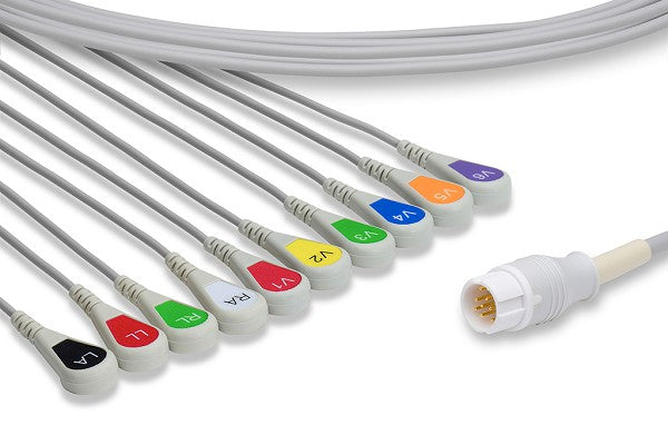 10-lead EKG/ECG cable used for medical monitoring.