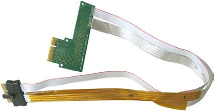 This is a PCI Express (PCI-E) 1X slot riser card right angle flex extension cable