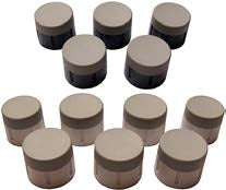 These appear to be plastic caps, likely used for furniture glides or as covers for electrical components