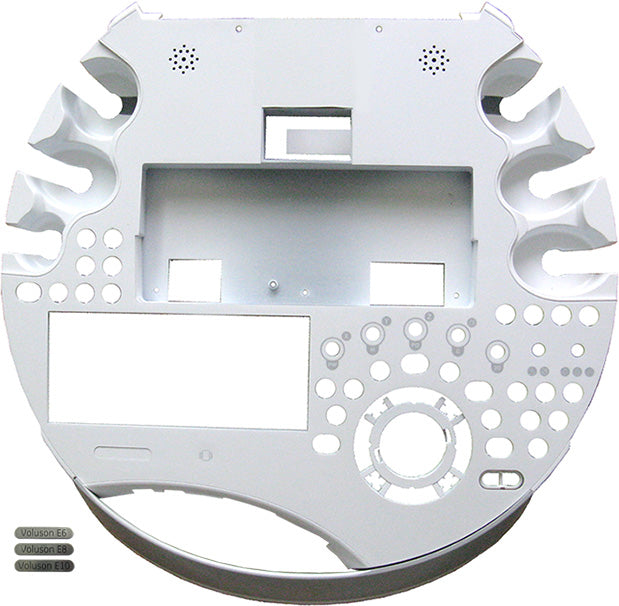 This is a GE Voluson ultrasound machine front cover or casing part
