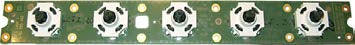 This is a KY190 key controller board, typically used in TVs or monitors for functions like On-Screen Display (OSD) menu navigation