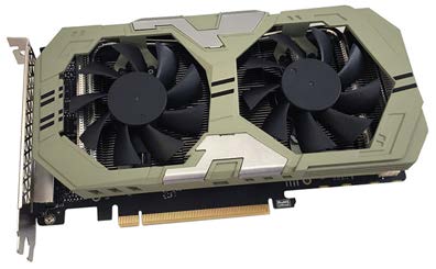 The image shows an NVIDIA GeForce GTX 1050 graphics card