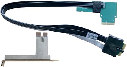 This is a Mini Cool Edge IO (MCIO) to U.2 NVMe SSD cable and adapter kit. This type of cable is used in servers and data centers to connect high-speed NVMe solid-state drives to a motherboard