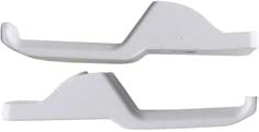 This is a white Zapper gun peripheral for the Nintendo Wii gaming console