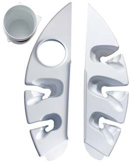 This is an AutoMeter triple A-pillar gauge pod is designed to mount three 2 1/16-inch (52mm) gauges