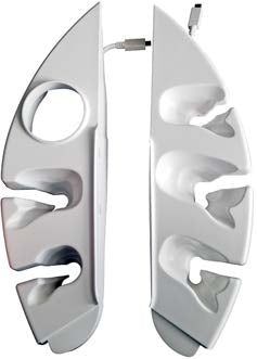 This item is a cable management spine or cable organizer, used to neatly route and hide computer and display cables