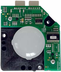 The image shows a GE Ultrasound trackball assembly or kit