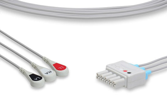 3 Leads Snap - Draeger Compatible ECG Leadwire