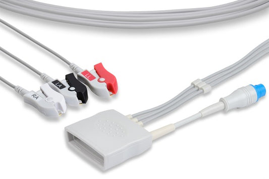 3 Leads Pinch/Grabber with SpO2 - Philips Compatible ECG Telemetry Leadwire