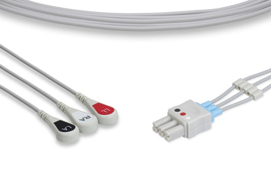 3 Leads Snap - Datascope Compatible ECG Leadwire