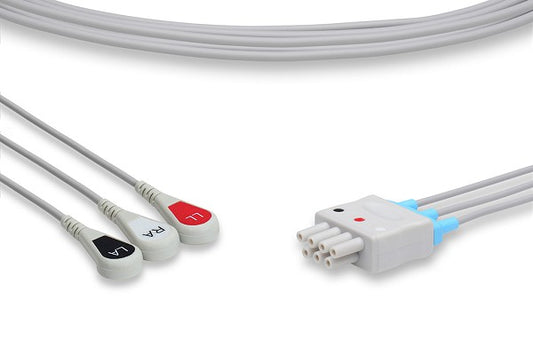 3 Leads Snap - Datascope Compatible ECG Telemetry Leadwire