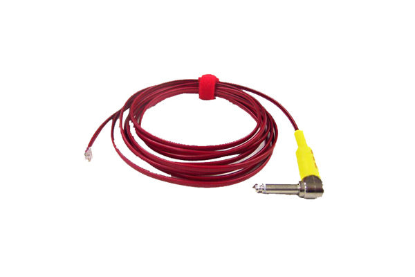 Medical nurse call interface cable with a 1/4-inch mono plug used for patient alert or call-system connectivity.