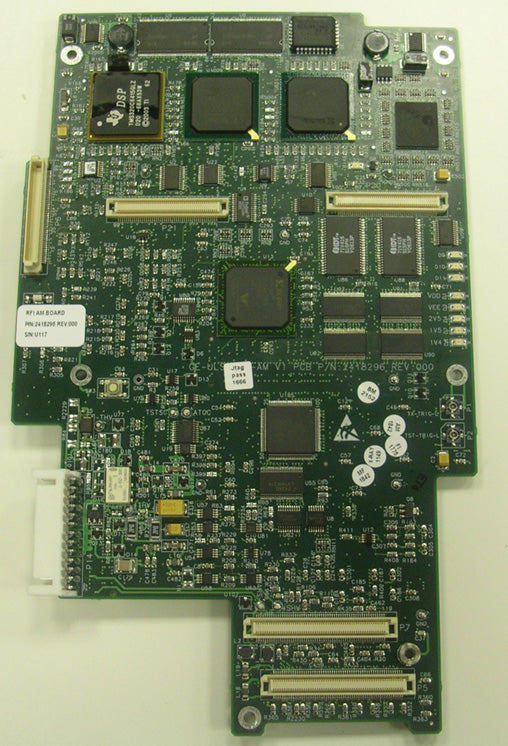 This is a GE 2355880-4 RFI board, used in medical ultrasound equipment