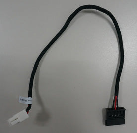 The item shown is a laptop DC power jack cable. It serves as the power input port, connecting a laptop to its power source