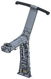 This appears to be a CAD (Computer-Aided Design) rendering of a 3D-printable object, likely a support or mount for a large item like a kayak