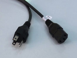NEMA 5-15P to IEC 60320 C13 power cord. It is commonly used for desktop computers, monitors, printers, and scanners