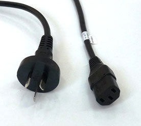 This is an Australian standard AS3112 male to IEC 320-C13 female power cable, commonly known as a kettle lead