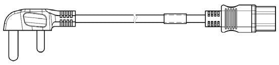 This is a mains cable with a right-angled Schuko plug on one end and a GST18i3 socket on the other. This type of power cable is used for the power supply of various items, such as socket strips and LED lamps