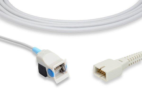 Reusable SpO2 sensor for a pulse oximeter, compatible with various medical monitoring systems
