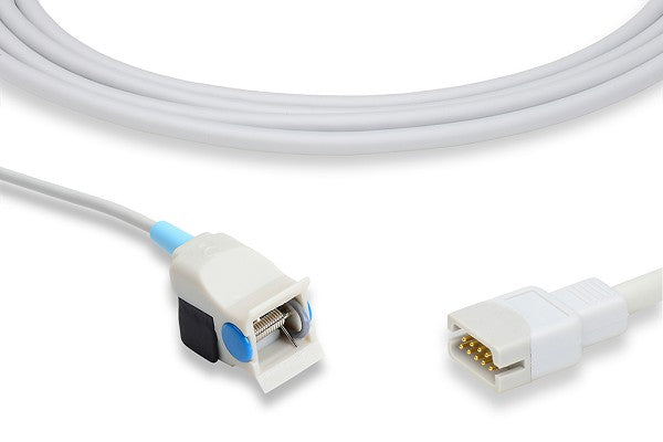 Reusable SpO2 sensor for a pulse oximeter, compatible with various medical monitoring systems