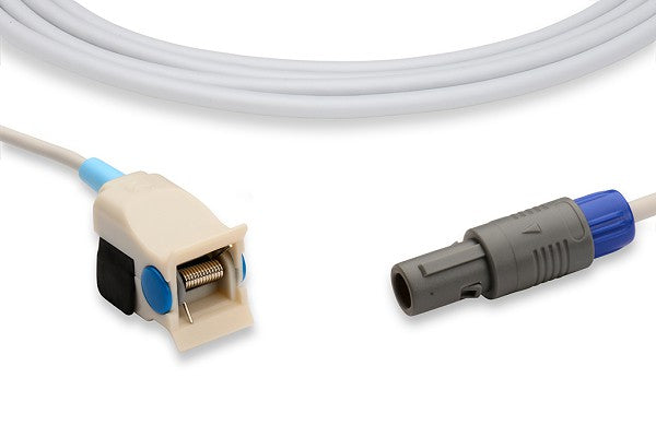 Compatible pediatric clip SpO2 sensor for use with patient monitors
