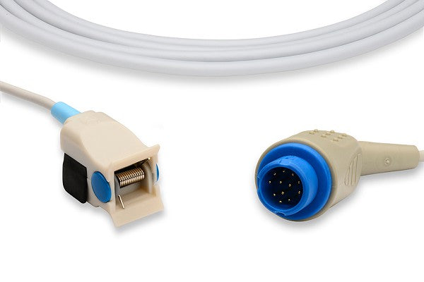 Direct-connect sensor used for continuous monitoring of blood oxygen saturation levels