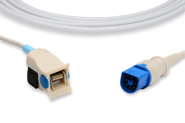 Philips compatible direct-connect sensor. It is a medical device used for monitoring patient oxygen saturation and pulse rate
