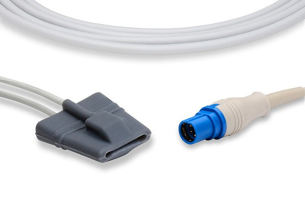 Compatible direct-connect SpO2 sensor, used in medical settings to monitor oxygen saturation and pulse rate