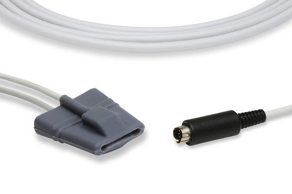 Pulse oximeter sensor, also known as an SpO2 probe, which is a medical accessory used for non-invasively monitoring a patient's blood oxygen saturation and pulse rate.