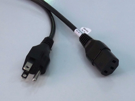 This is a standard computer power cord with a US 3-prong plug (NEMA 5-15P) on one end and an IEC-60320-C13 socket on the other