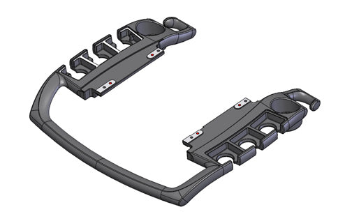 This is a replacement interior door pull handle and trim set for a Volkswagen Passat B5