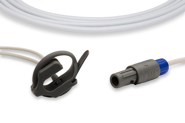 Adult finger clip SpO2 sensor with a direct-connect cable