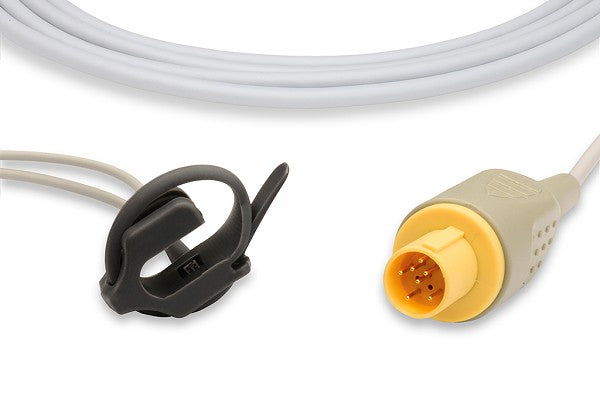 Direct-connect SpO₂ sensor compatible with Hellige monitors, designed for non-invasive patient oxygen saturation monitoring.