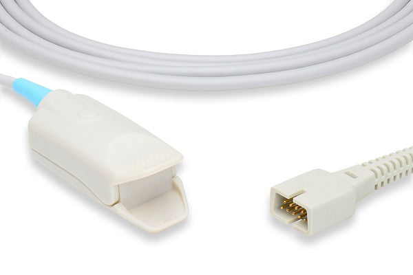 Reusable adult SpO2 sensor for a pulse oximeter or patient monitor.