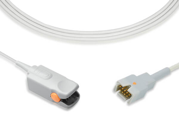 Masimo LNCS DCI adult reusable SpO2 sensor. It is used for pulse oximetry monitoring in clinical settings.