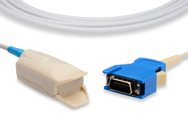 Nihon Kohden-compatible, reusable adult clip SpO2 sensor