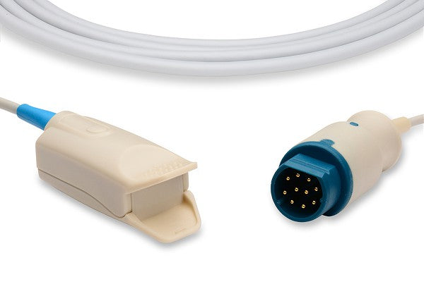 Reusable SpO2 sensor, or pulse oximeter probe, used to measure blood oxygen saturation and pulse rate