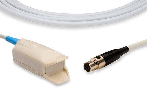 Adult finger clip SpO2 sensor, a medical accessory used with a pulse oximeter or patient monitor