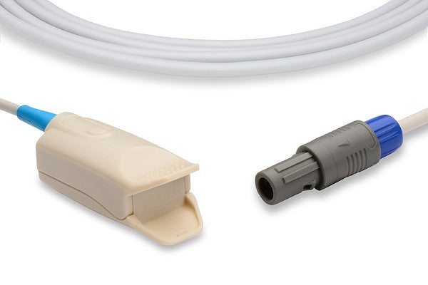 Adult clip SpO2 sensor. It is a medical device used to measure oxygen saturation levels in the blood.