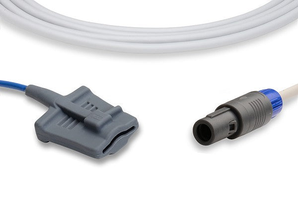 Reusable SpO2 sensor for a pulse oximeter.