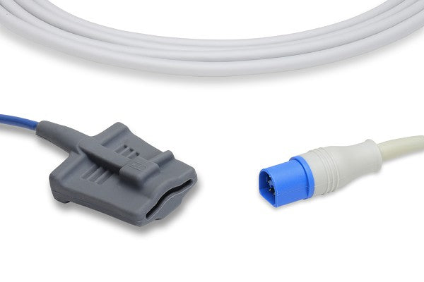 Philips-compatible direct-connect SpO2 sensor.