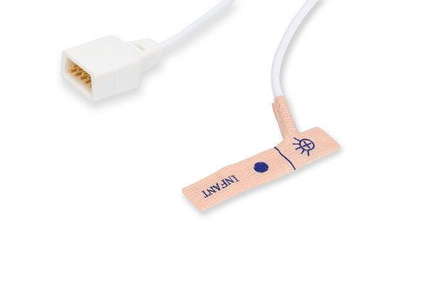 Disposable Masimo LNCS infant oximeter sensor (2328) designed for monitoring oxygen saturation and pulse rate.