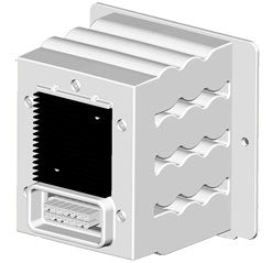 This appears to be an enclosure for a Block Upconverter (BUC).